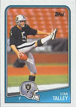 #332 Stan Talley - Los Angeles Raiders - 1988 Topps Football