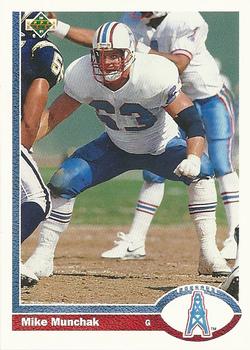 #333 Mike Munchak - Houston Oilers - 1991 Upper Deck Football