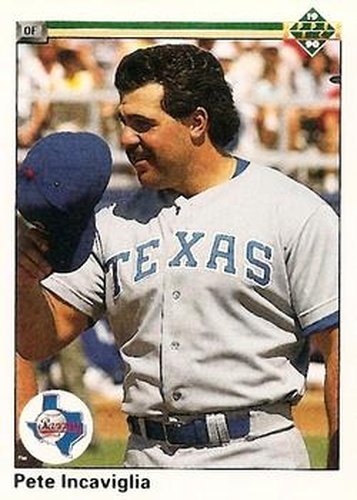 #333 Pete Incaviglia - Texas Rangers - 1990 Upper Deck Baseball