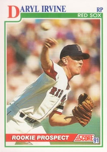 #333 Daryl Irvine - Boston Red Sox - 1991 Score Baseball