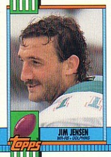 #333 Jim Jensen - Miami Dolphins - 1990 Topps Football