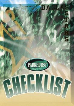 #333 Stars Checklist - Dallas Stars - 1995-96 Parkhurst International Hockey