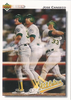 #333 Jose Canseco - Oakland Athletics - 1992 Upper Deck Baseball