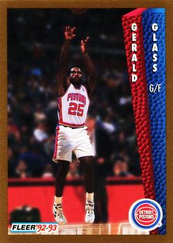 #333 Gerald Glass - Detroit Pistons - 1992-93 Fleer Basketball