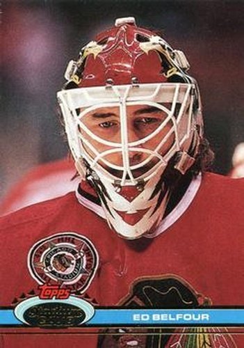 #333 Ed Belfour - Chicago Blackhawks - 1991-92 Stadium Club Hockey