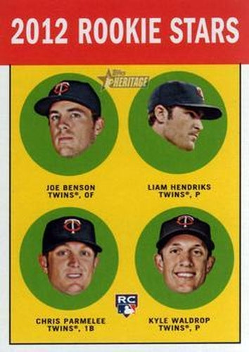 #333 Joe Benson / Liam Hendriks / Chris Parmelee / Kyle Waldrop - Minnesota Twins - 2012 Topps Heritage Baseball
