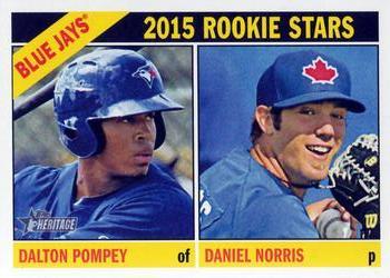 #333 Dalton Pompey / Daniel Norris - Toronto Blue Jays - 2015 Topps Heritage Baseball