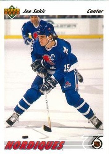 #333 Joe Sakic - Quebec Nordiques - 1991-92 Upper Deck Hockey