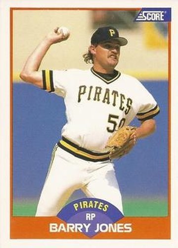 #333 Barry Jones - Pittsburgh Pirates - 1989 Score Baseball
