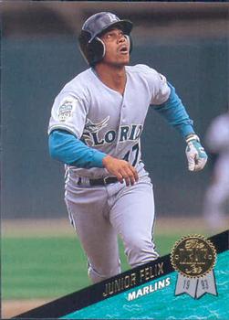 #333 Junior Felix - Florida Marlins - 1993 Leaf Baseball