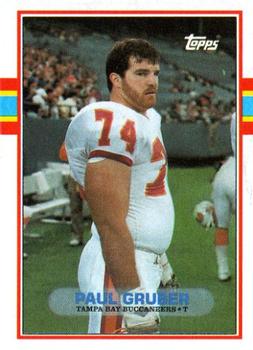 #333 Paul Gruber - Tampa Bay Buccaneers - 1989 Topps Football