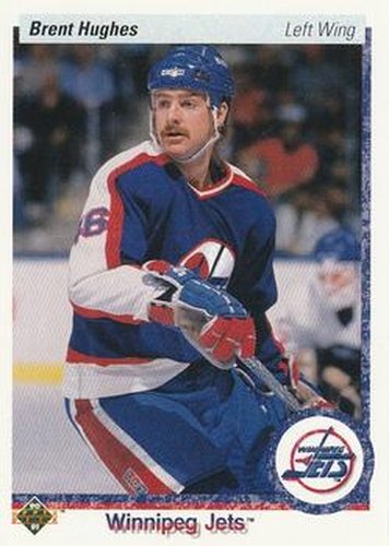 #333 Brent Hughes - Winnipeg Jets - 1990-91 Upper Deck Hockey