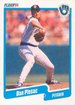 #334 Dan Plesac - Milwaukee Brewers - 1990 Fleer USA Baseball