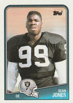 #334 Sean Jones - Los Angeles Raiders - 1988 Topps Football