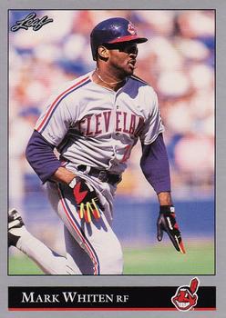 #334 Mark Whiten - Cleveland Indians - 1992 Leaf Baseball
