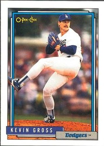 #334 Kevin Gross - Los Angeles Dodgers - 1992 O-Pee-Chee Baseball