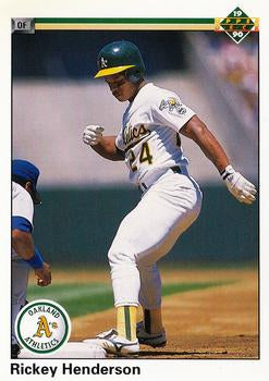 #334 Rickey Henderson - Oakland Athletics - 1990 Upper Deck Baseball