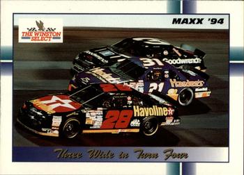 #334 Three Wide in Turn Four - Robert Yates Racing/ Richard Childress Racing/ A.G. Dillard Racing - 1994 Maxx Racing