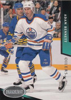 #334 Adam Bennett - Edmonton Oilers - 1993-94 Parkhurst Hockey