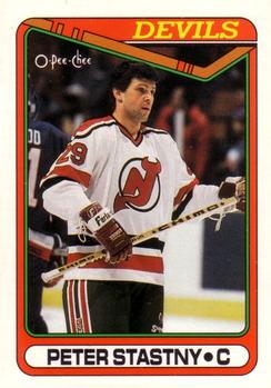 #334 Peter Stastny - New Jersey Devils - 1990-91 O-Pee-Chee Hockey