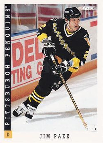 #334 Jim Paek - Pittsburgh Penguins - 1993-94 Score Canadian Hockey
