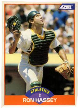 #334 Ron Hassey - Oakland Athletics - 1989 Score Baseball