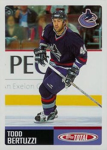 #334 Todd Bertuzzi - Vancouver Canucks - 2002-03 Topps Total Hockey