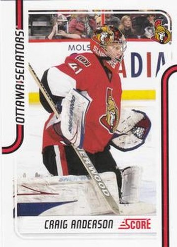 #334 Craig Anderson - Ottawa Senators - 2011-12 Score Hockey