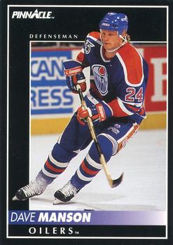#334 Dave Manson - Edmonton Oilers - 1992-93 Pinnacle Canadian Hockey