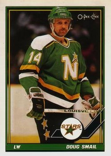 #334 Doug Smail - Minnesota North Stars - 1991-92 O-Pee-Chee Hockey