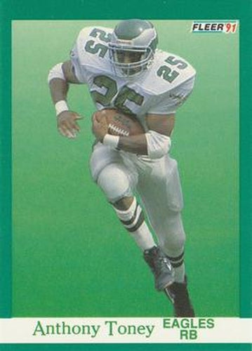 #334 Anthony Toney - Philadelphia Eagles - 1991 Fleer Football
