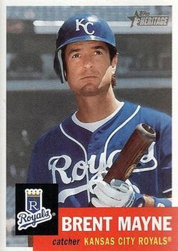 #334 Brent Mayne - Kansas City Royals - 2002 Topps Heritage Baseball