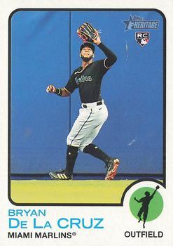 #334 Bryan De La Cruz - Miami Marlins - 2022 Topps Heritage Baseball