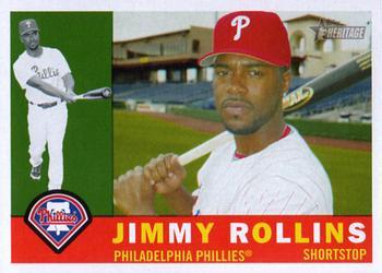 #334 Jimmy Rollins - Philadelphia Phillies - 2009 Topps Heritage Baseball