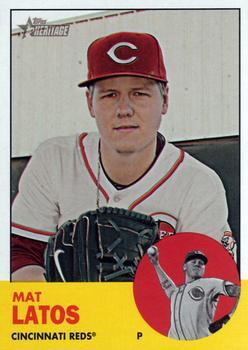 #334 Mat Latos - Cincinnati Reds - 2012 Topps Heritage Baseball
