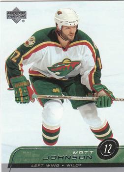 #334 Matt Johnson - Minnesota Wild - 2002-03 Upper Deck Hockey