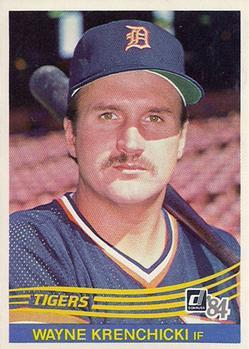 #334 Wayne Krenchicki - Detroit Tigers - 1984 Donruss Baseball