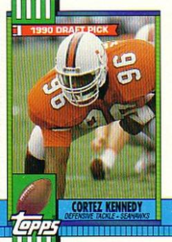 #334 Cortez Kennedy  - Seattle Seahawks - 1990 Topps Football
