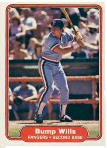 #334 Bump Wills - Texas Rangers - 1982 Fleer Baseball