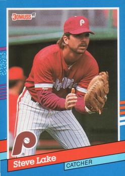 #334 Steve Lake - Philadelphia Phillies - 1991 Donruss Baseball