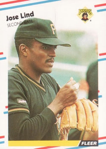 #334 Jose Lind - Pittsburgh Pirates - 1988 Fleer Baseball