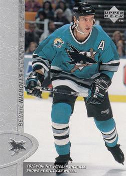 #334 Bernie Nicholls - San Jose Sharks - 1996-97 Upper Deck Hockey
