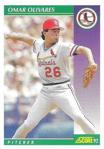 #334 Omar Olivares - St. Louis Cardinals - 1992 Score Baseball