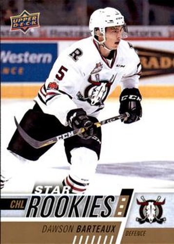 #334 Dawson Barteaux - Red Deer Rebels - 2017-18 Upper Deck CHL Hockey
