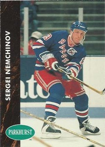 #334 Sergei Nemchinov - New York Rangers - 1991-92 Parkhurst Hockey