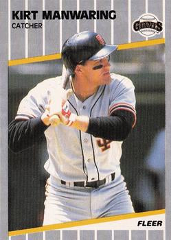 #334 Kirt Manwaring - San Francisco Giants - 1989 Fleer Baseball