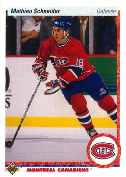 #334 Mathieu Schneider - Montreal Canadiens - 1990-91 Upper Deck Hockey