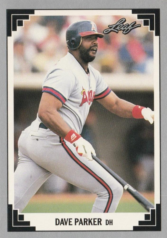 #334 Dave Parker - California Angels - 1991 Leaf Baseball