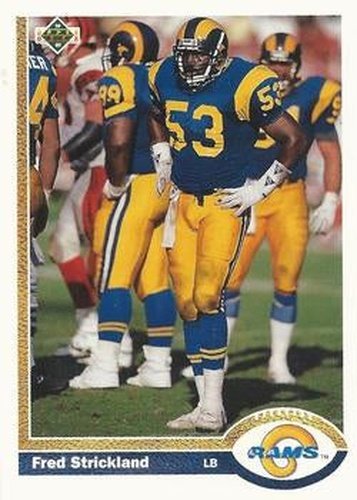 #334 Fred Strickland - Los Angeles Rams - 1991 Upper Deck Football