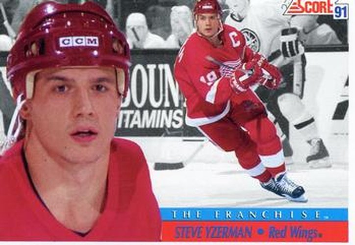 #335 Steve Yzerman- Detroit Red Wings - 1991-92 Score Canadian Hockey